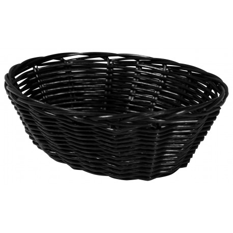 Corbeille polypro ovale noire 23 cm 
