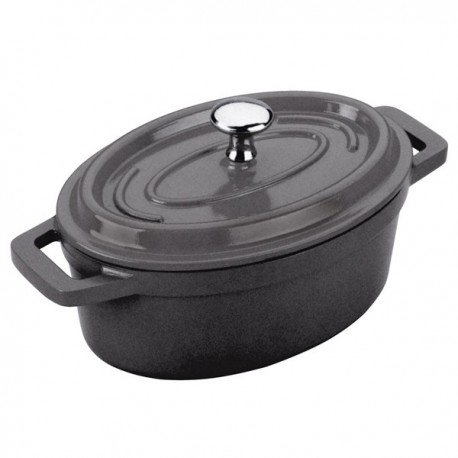 COCOTTE OVALE EN FONTE NOIR 0,25L