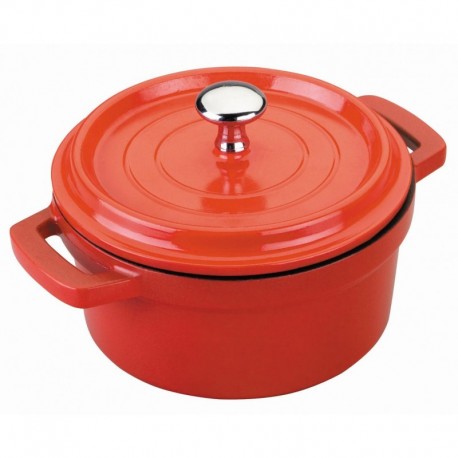 Cocotte en fonte rouge