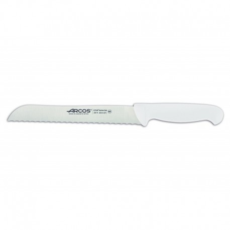 Couteau à pain manche blanc 22 cm