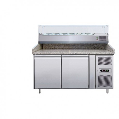 MEUBLE PIZZA 2PORTES +VITRINE A INGREDIENTS