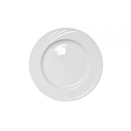 ASSIETTE PLATE VOLUTE BLANC Ø25 CM