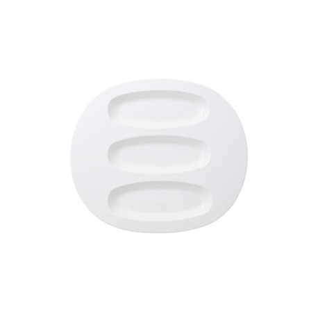 AFFINITY ASSIETTE OVALE 3 COMPARTIMENTS 35X30 CM